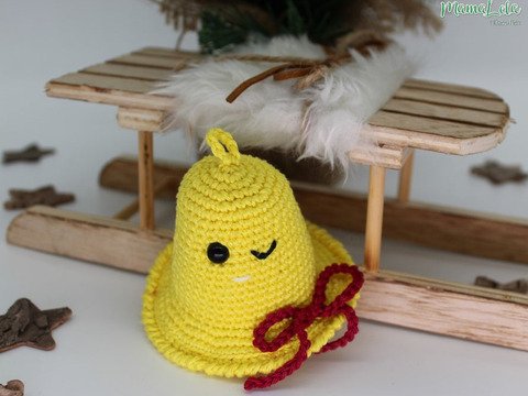 Weihnachtlicher Anhänger GLOCKE - Häkelanleitung