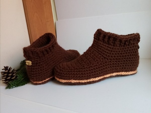 Slippers Boots. Crochet Pattern