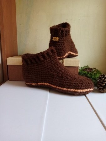 Slippers Boots. Crochet Pattern