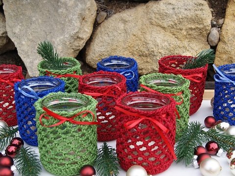 Windlichter gehäkelt (für alle Größen)