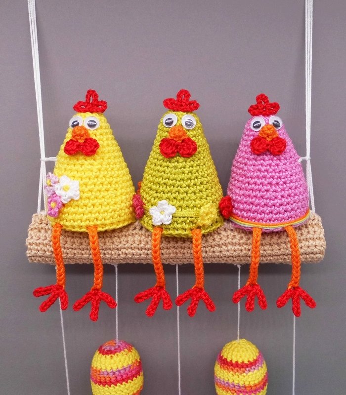 Edge stool and hanging decoration the chickens on the perch - Image 16