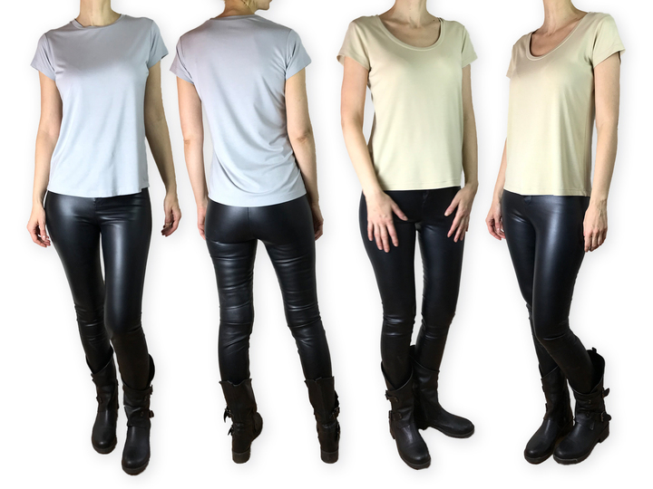 Basic Shirt Rundhalsausschnitt "Tabata-01" - Nähanleitung + Schnittmuster