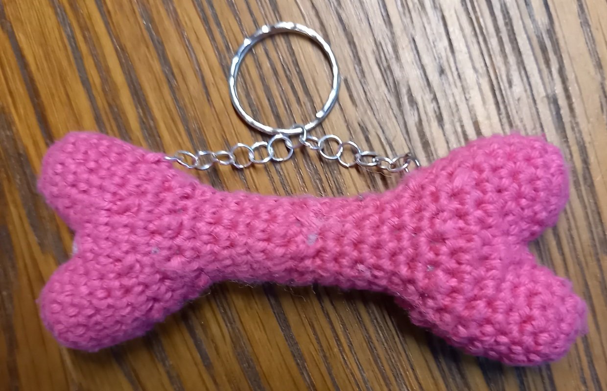 Anleitung Hundeknochen/Schlüsselanhänger häkeln