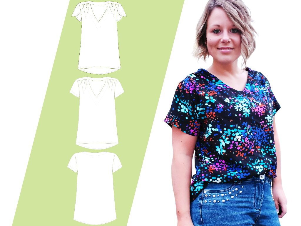 Schnittmuster Ebook Damen Bluse Shirt Anne