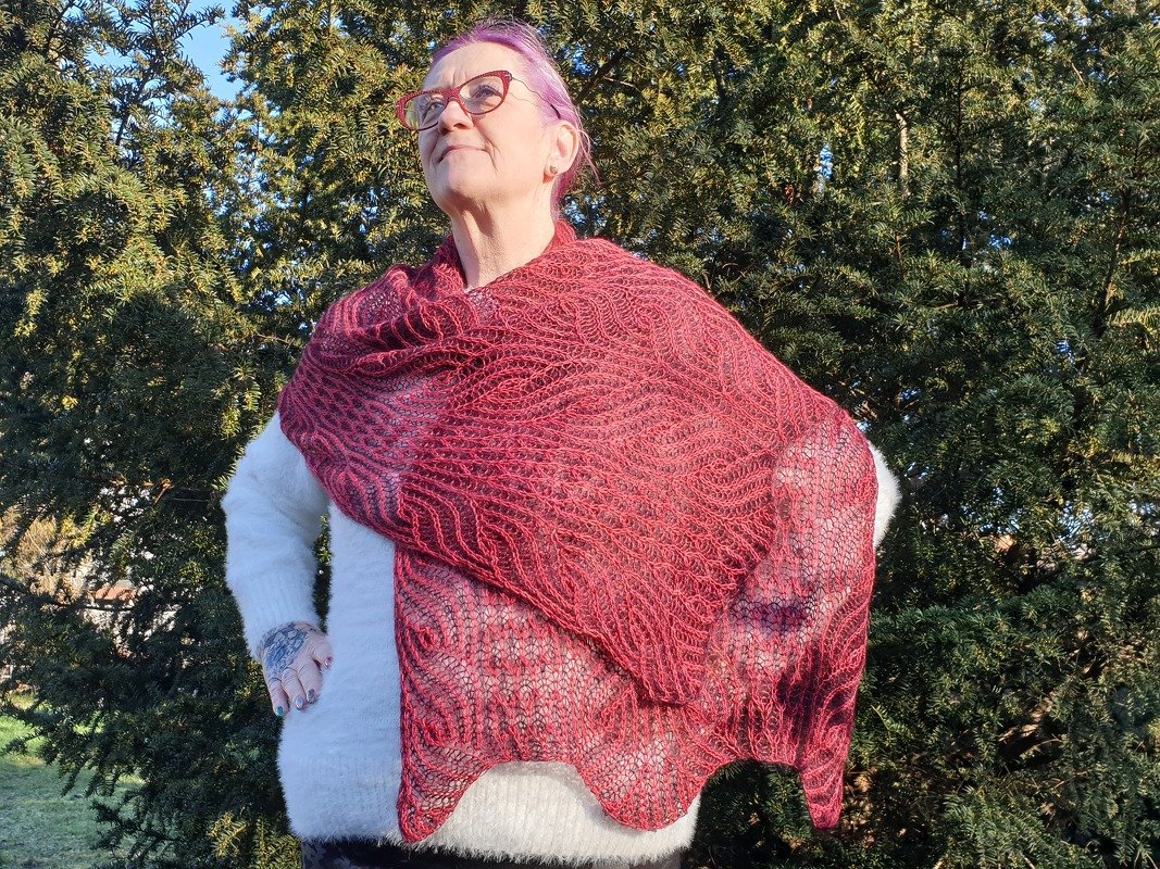 Anleitung Stola Drachenherz - Bild 6