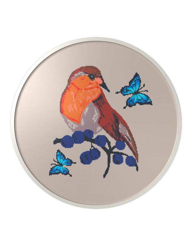 Bird cross stitch pattern