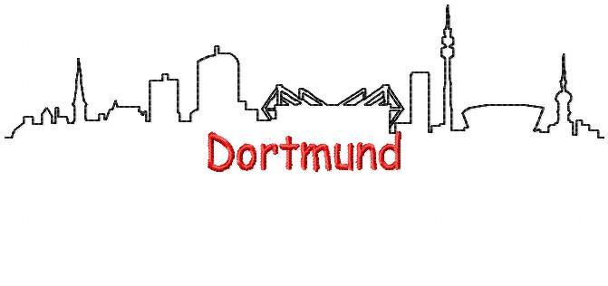 Skyline Dortmund 13x18 Stickdatei - Bild 2