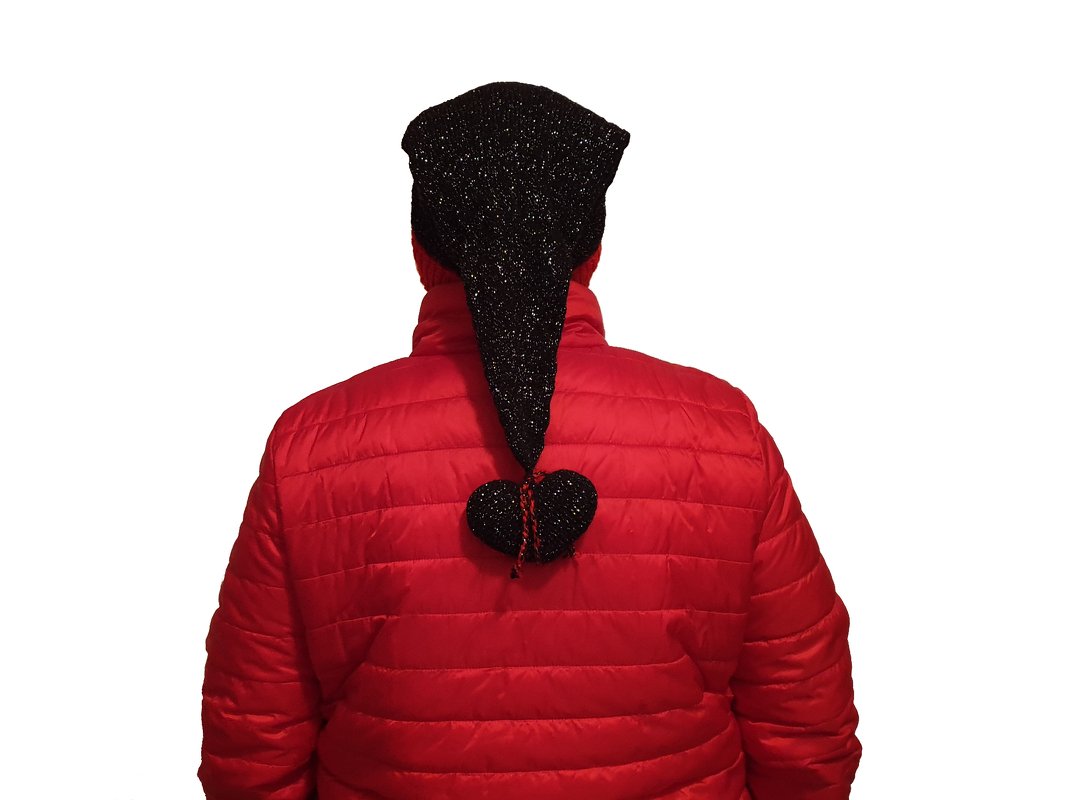 Zipfelmütze mit Herz-Bommel zum Auswechseln Strickanleitung Häkelanleitung - Bild 3