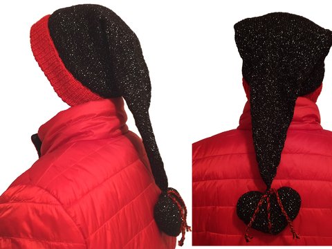 Zipfelmütze mit Herz-Bommel zum Auswechseln Strickanleitung Häkelanleitung