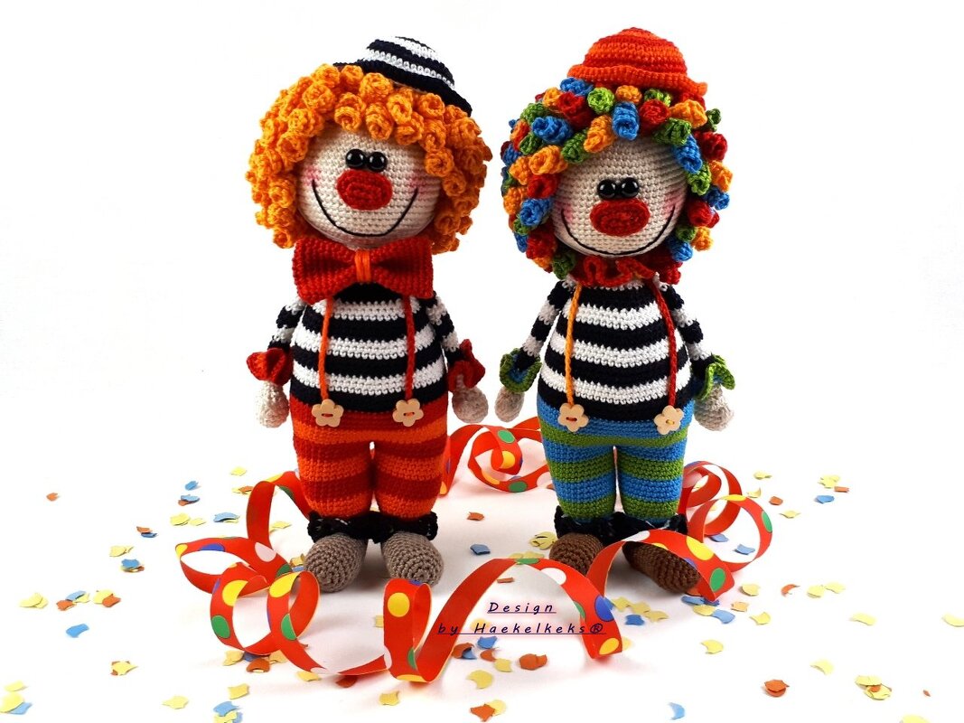 Lustige Clowns -- Häkelanleitung von Haekelkeks®