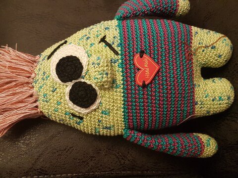 Häkelanleitung Amigurumi Erbse mit Haaren