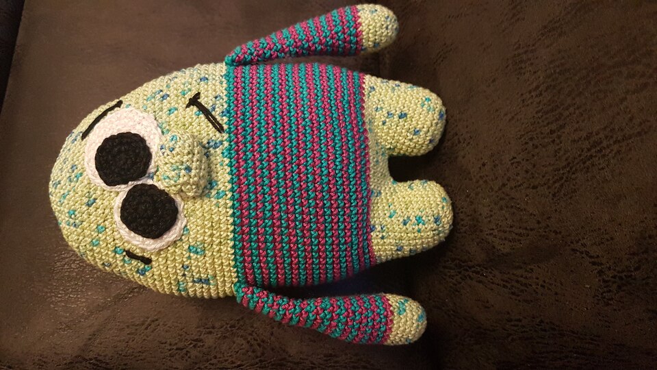 Häkelanleitung Amigurumi Erbse mit Haaren