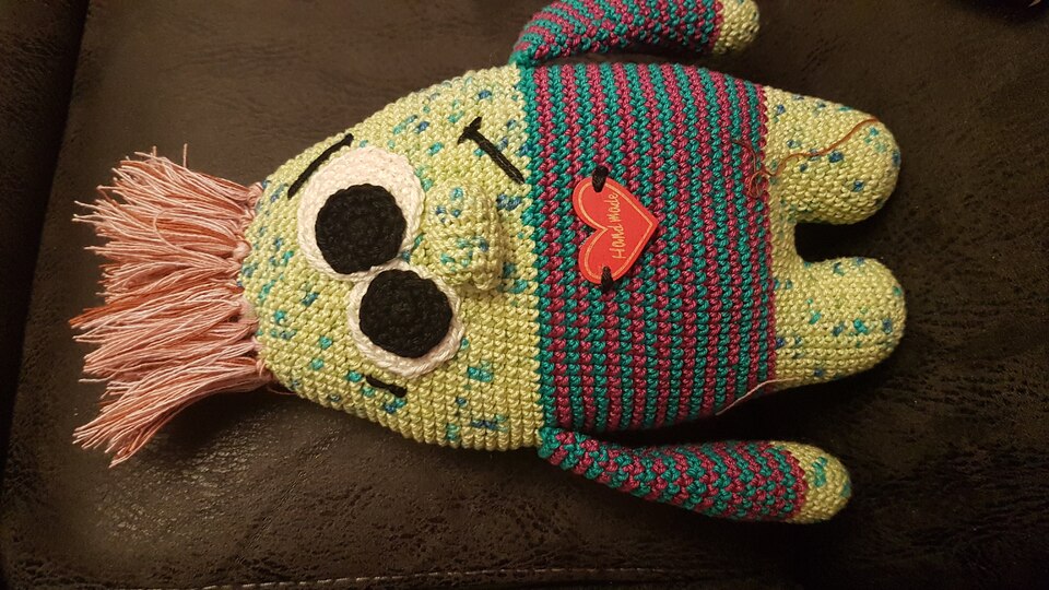 Häkelanleitung Amigurumi Erbse mit Haaren