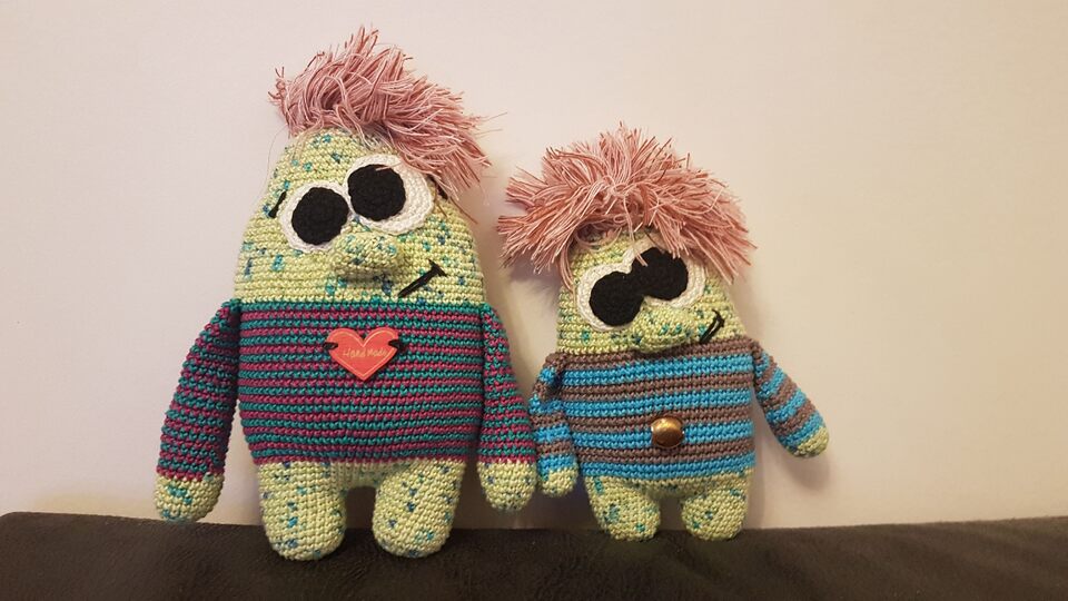 Anleitungsset Bohni + Erbse mit Haaren