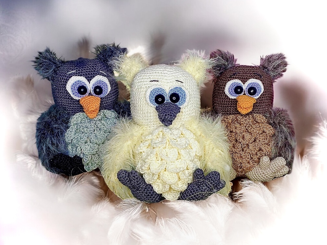 Fluffy Owl Hedwig Babies - crochet patterns