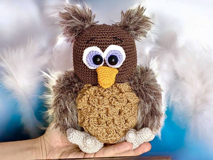 Flauschige Eulen Hedwig Babys - Häkelanleitung