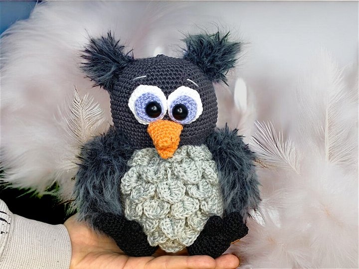 Flauschige Eulen Hedwig Babys - Häkelanleitung