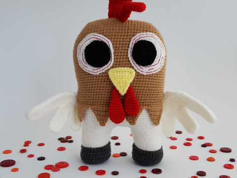 Häkelanleitung > Kuschelbuddie No.13 Hahn Hugo <