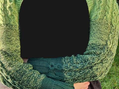 Anleitung Ärmel-Schal "Wikinger" mit neuer Strickschrift