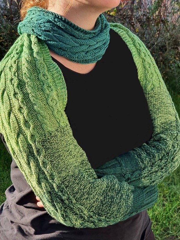 Anleitung Ärmel-Schal "Wikinger" mit neuer Strickschrift