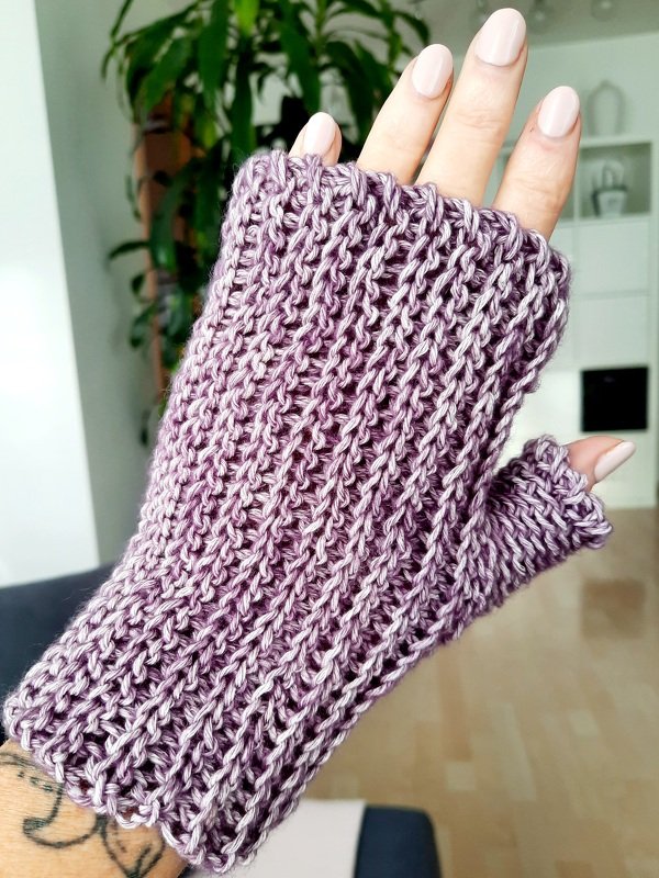 Handstulpen quergehäkelt - Bild 3