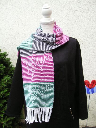 Strickanleitung Schal "Schlittenfahrt"