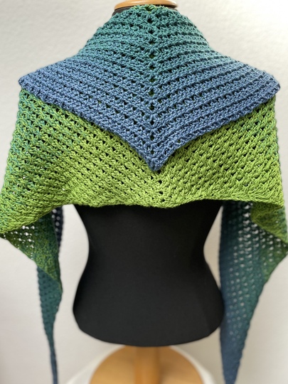 Soloanleitung flaches Dreieckstuch "Frostig"