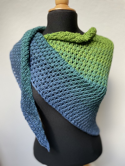 Soloanleitung flaches Dreieckstuch "Frostig"