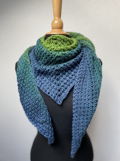 Soloanleitung flaches Dreieckstuch "Frostig"