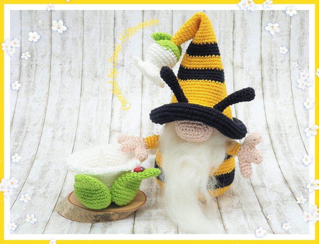 Häkelanleitung Frühlingswichtel Bienchen + Marienchen - Bild 6