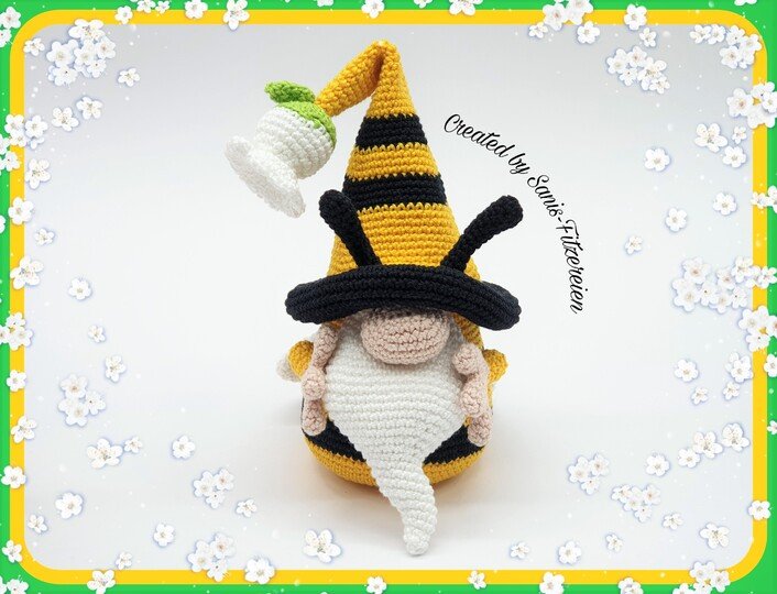 Häkelanleitung Frühlingswichtel Bienchen + Marienchen