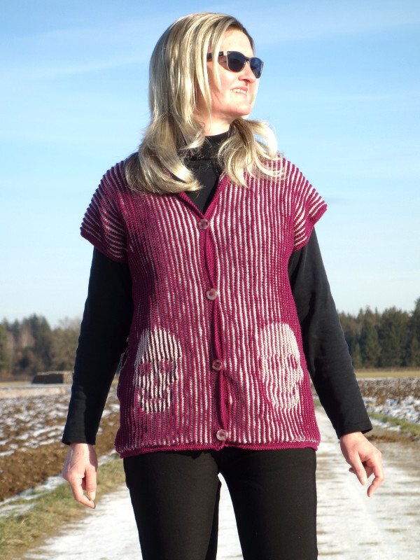 Skullweste Illusionsstricken - Bild 2