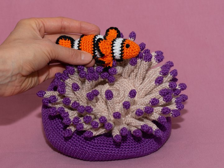 Häkelanleitung für Nino der Clownfisch