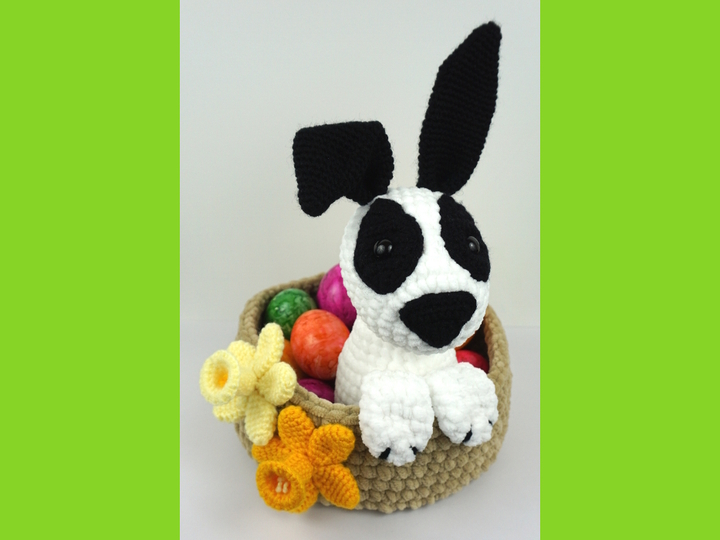 Hase im Korb Schnuppi Häkelanleitung