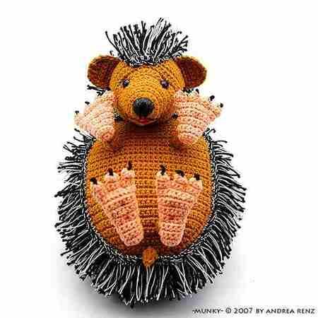 crochet pattern hedgehog Munky PDF amigurumi animal