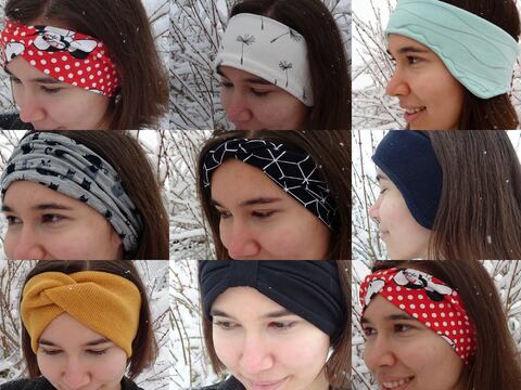 Stirnband Set in 7 Varianten mit Schnittmuster nähen E-Book