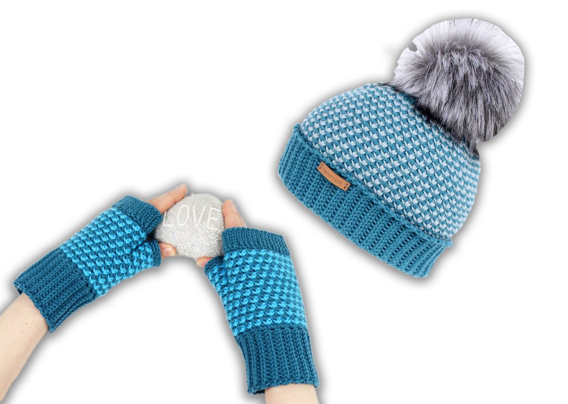 2 PDFs Spar-Set : Handstulpen & Mütze "Casual"