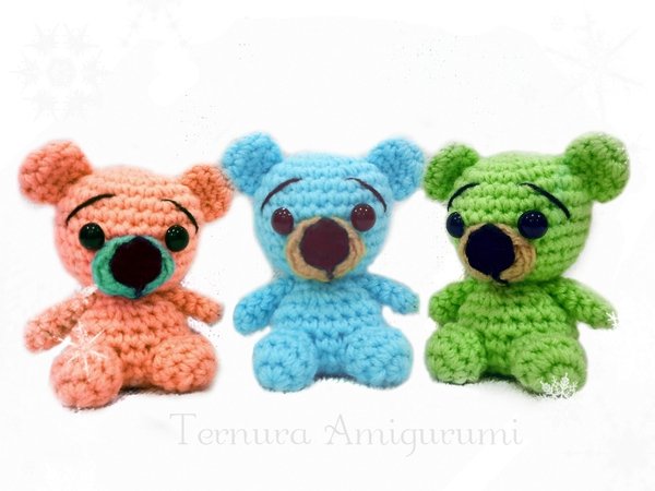 Crochet pattern Little Bear PDF Ternura Amigurumi English - Deutsch - Dutch