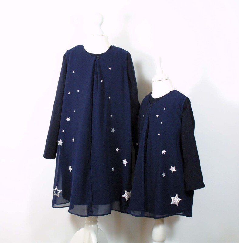 Anleitung Festkleid mit Überwurf 122 - 134