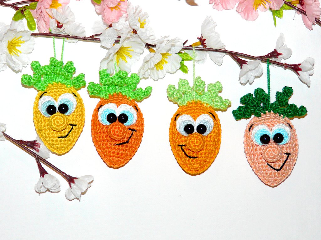 Häkelanleitung lustige Möhrchen