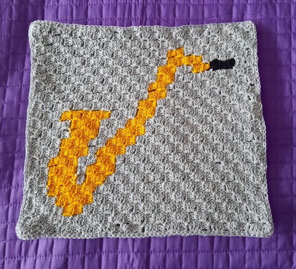 Anleitung Kissen mit Saxophonmotiv