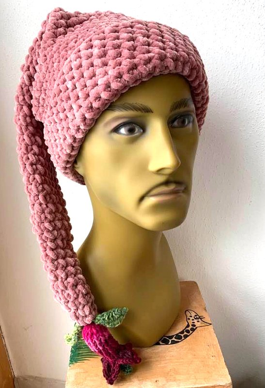 weiche TeddyZipfelmütze  mit Zauberblume - Bild 4