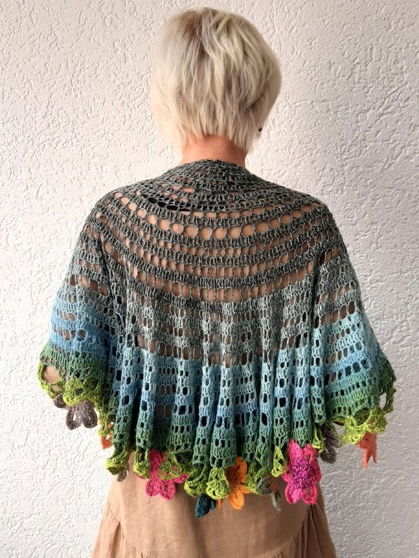 halbrundes Tuch "Zauberwald", mit oder ohne Blumen - Bild 2