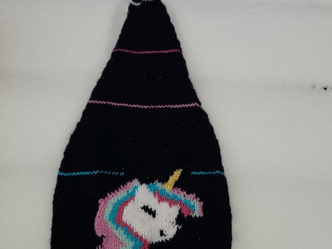 Strickanleitung Zipfelmütze mit Einhorn