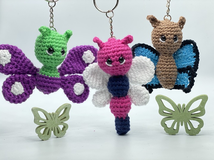 Anleitung Schmetterling als Schlüsselanhänger