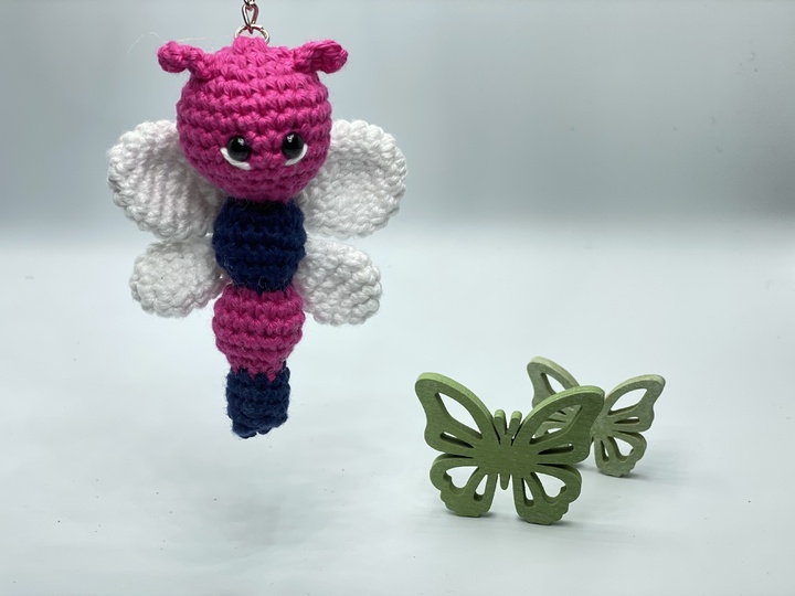 Anleitung Schmetterling als Schlüsselanhänger