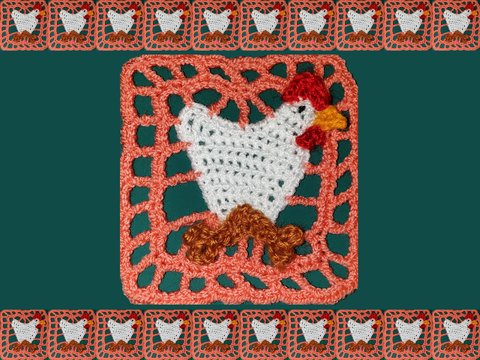 Granny Huhn "Hildegard" Häkelanleitung tierische Osterdeko Henne häkeln