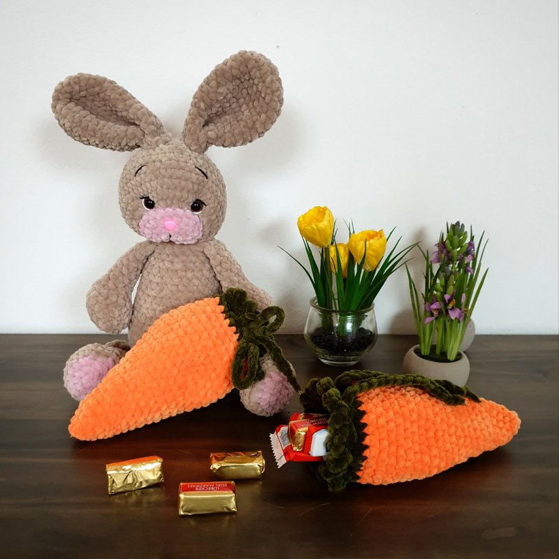 Häkelanleitung Hase "Henry" mit Karottenrucksack