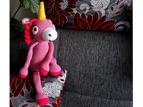 Häkelanleitung Rosa Schlenker Einhorn Fluffy!