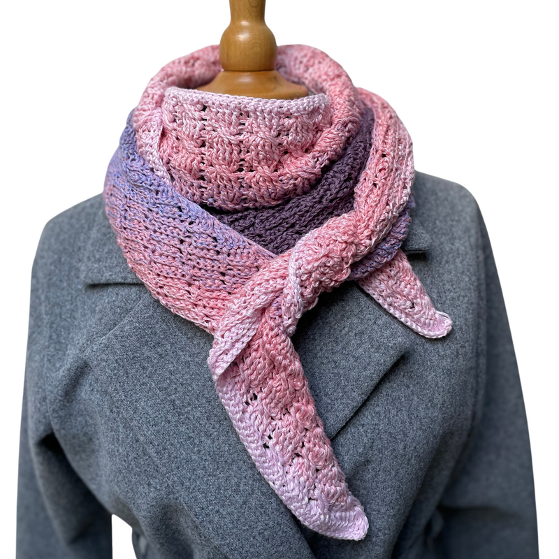 Häkelanleitung flaches Dreieckstuch "Winterzeit" - Bild 8